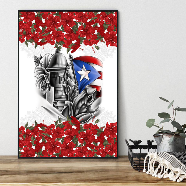 Puerto Rico Poster Vertical 3D Printed