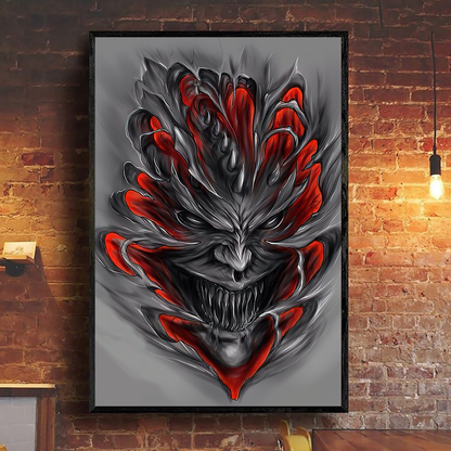 Skull Poster Vertical 3D Printed