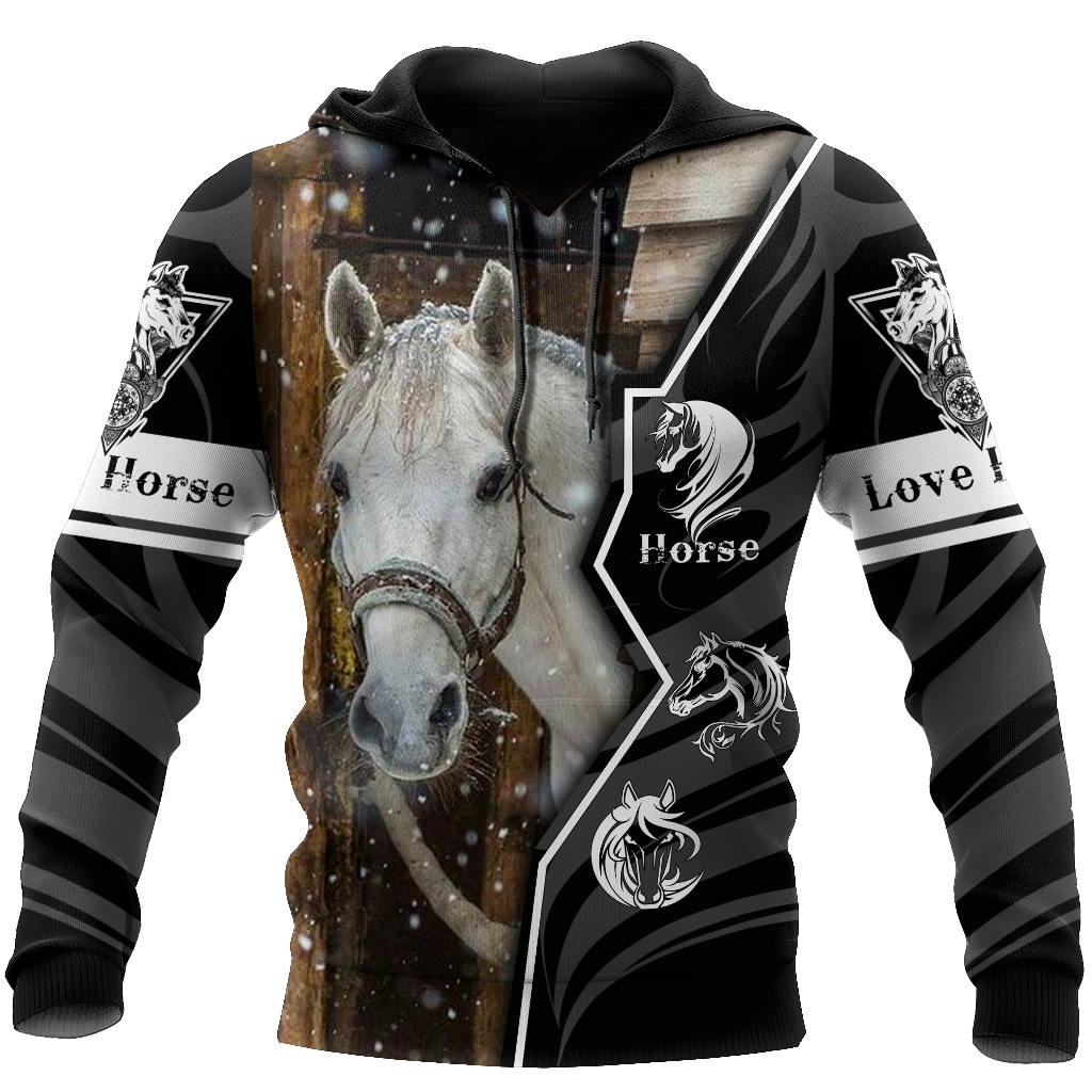 Beautiful Horse 3D All Over Printed shirt for Men and Women Pi040102-Apparel-NNK-Hoodie-S-Vibe Cosy™