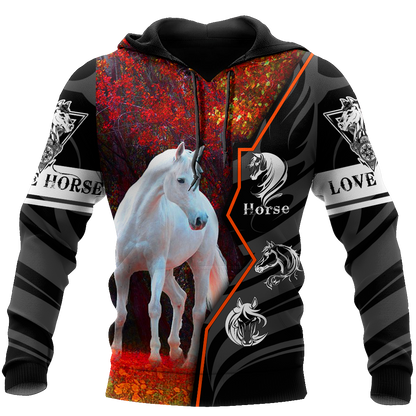 Beautiful Horse 3D All Over Printed shirt for Men and Women Pi040103-Apparel-TA-Hoodie-S-Vibe Cosy™
