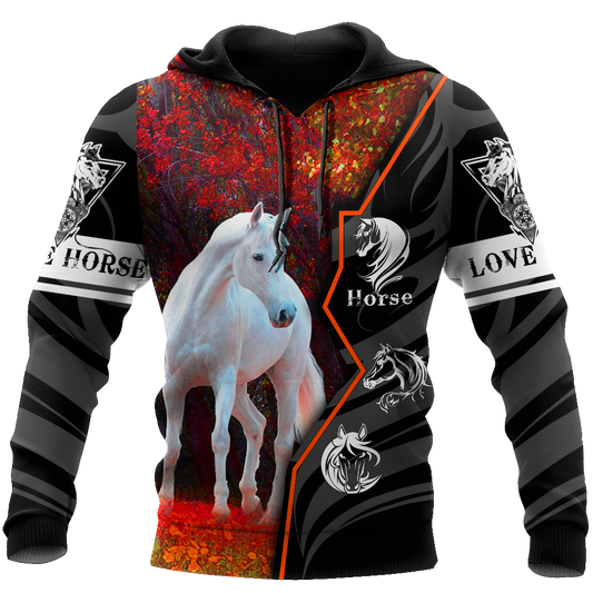 Beautiful Horse 3D All Over Printed shirt for Men and Women Pi040103-Apparel-TA-Hoodie-S-Vibe Cosy™