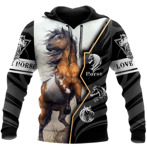 Beautiful Horse 3D All Over Printed shirt for Men and Women Pi040104-Apparel-NNK-Hoodie-S-Vibe Cosy™