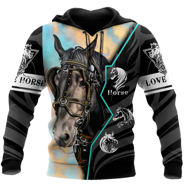 Beautiful Horse 3D All Over Printed shirt for Men and Women Pi040105-Apparel-NNK-Hoodie-S-Vibe Cosy™