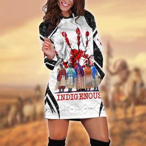 Native American 3D All Over Printed Hoodie Dress