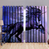 Purple Horse Art Blackout Thermal Grommet Window Curtains Pi090504 NM-NM-52'' x 63''-Vibe Cosy™