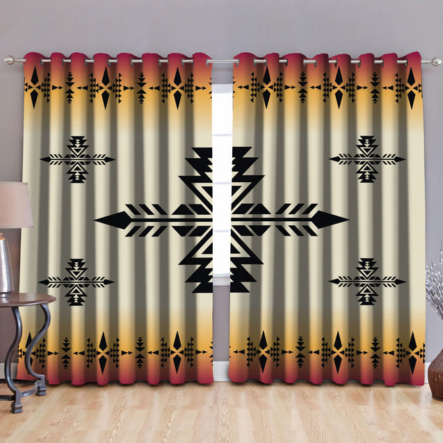 Native American Pattern Blackout Thermal Grommet Window Curtains Pi190512-Curtains-MP-52'' x 63''-Vibe Cosy™