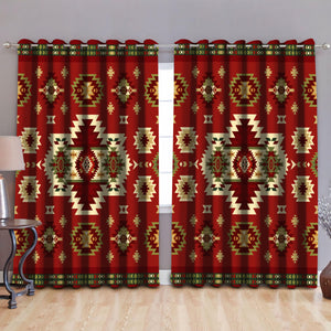 Native American Pattern Blackout Thermal Grommet Window Curtains Pi190514-Curtains-MP-52'' x 63''-Vibe Cosy™