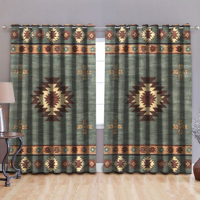 Native American Pattern Blackout Thermal Grommet Window Curtains Pi30052022-Curtains-MP-52'' x 63''-Vibe Cosy™