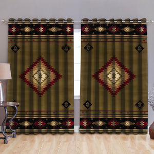 Native American Pattern Blackout Thermal Grommet Window Curtains Pi30052024-Curtains-MP-52'' x 63''-Vibe Cosy™