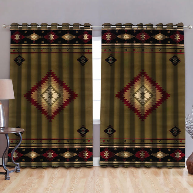 Native American Pattern Blackout Thermal Grommet Window Curtains Pi30052024-Curtains-MP-52'' x 63''-Vibe Cosy™