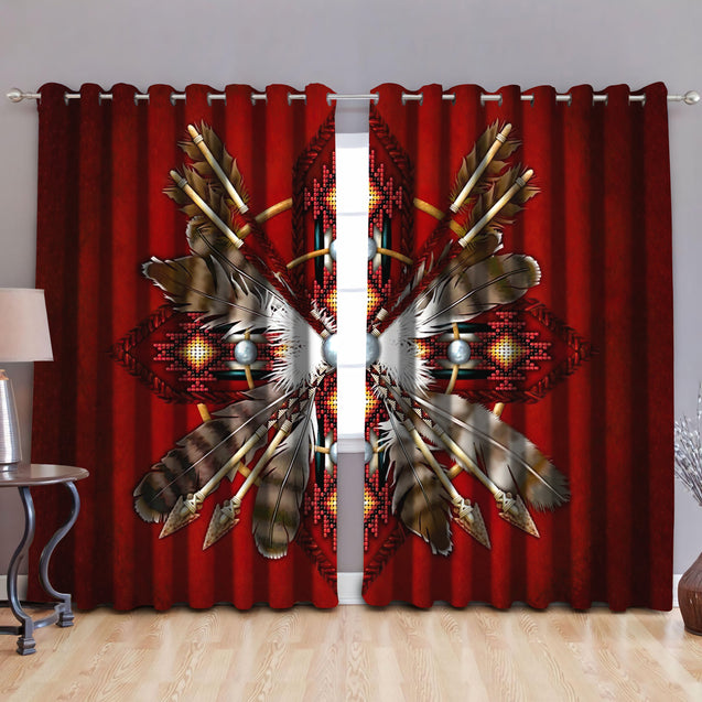 Native American Pattern Blackout Thermal Grommet Window Curtains Pi30052031-Curtains-MP-52'' x 63''-Vibe Cosy™