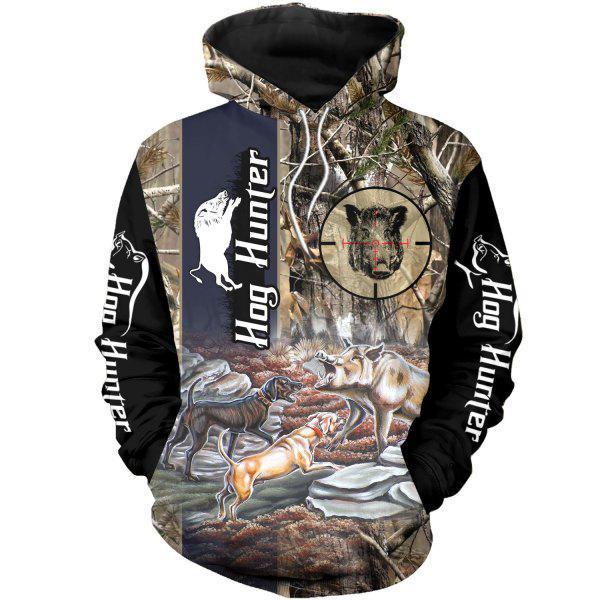 Pl414 HOG HUNTER DOG 3D ALL OVER PRINTED SHIRTS-Apparel-PL8386-sweatshirt-S-Vibe Cosy™