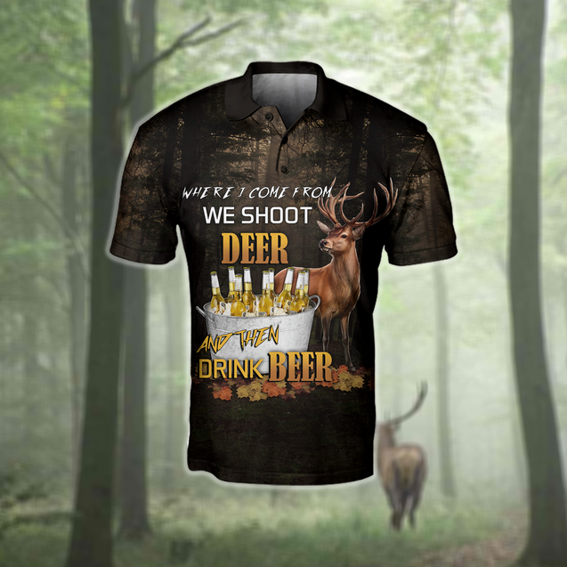 Hunting Deer and Drinking Beer 3D All Over Print Hoodie DL181909