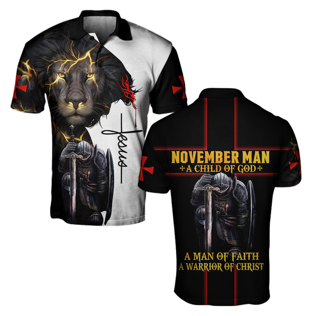 November Man A Child Of God A Man Of Faith A Warrior Of Christ 3D All Over Printed Shirts For Men and Women TA09202001S11