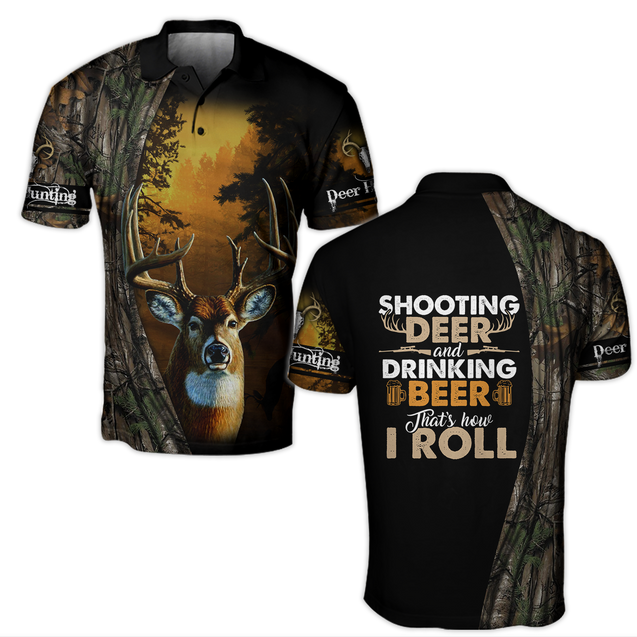 Hunting Deer and Drinking Beer 3D All Over Print Hoodie Pi17092001