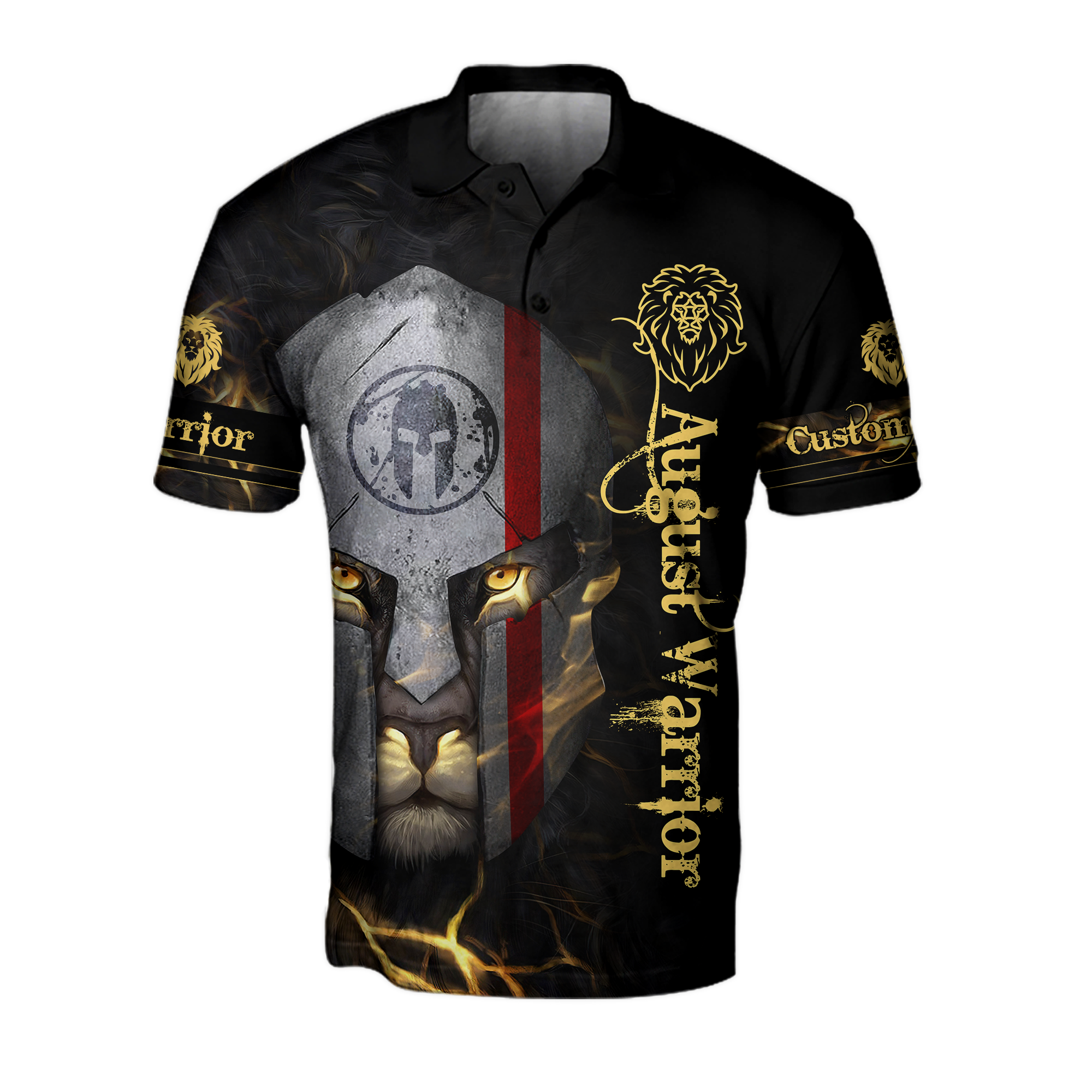 August Spartan Lion Warrior 3D All Over Printed Unisex Shirt