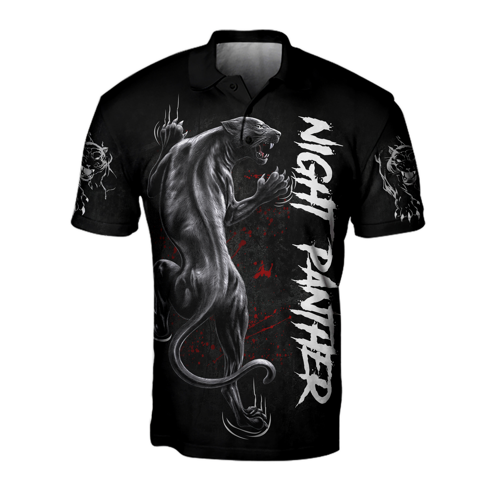 Night Panther 3D All Over Printed Shirt for Men and Women
