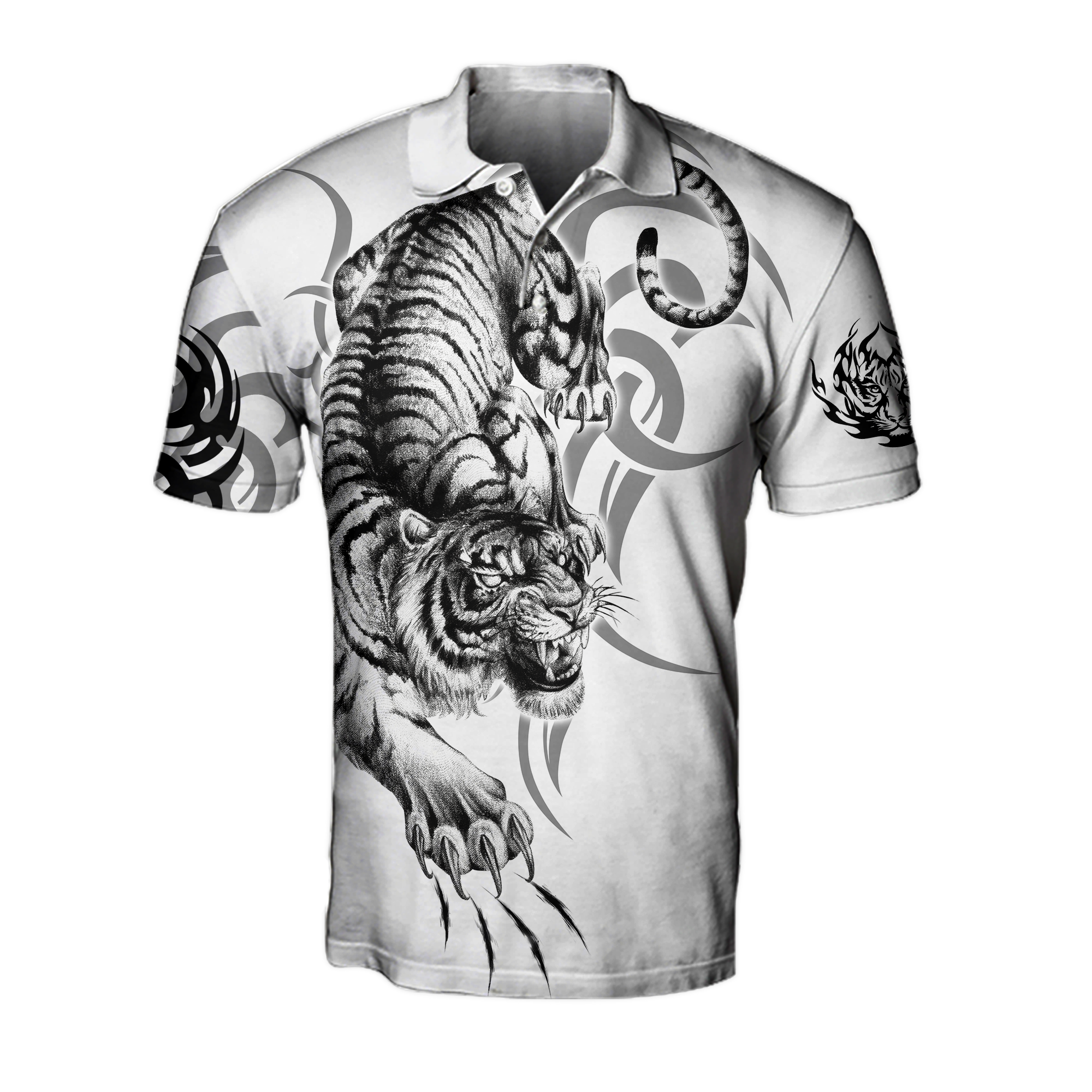 White Tiger Tattoo 3D All Over Printed  Unisex Shirts
