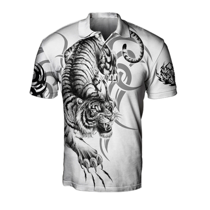White Tiger Tattoo 3D All Over Printed  Unisex Shirts