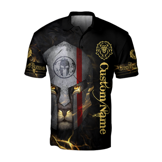 Custom Name Lion Warrior 3D All Over Printed Unisex Shirts