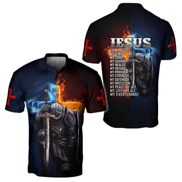 Jesus Is My God My King My Everything Knight Templars 3D All Over Printed Shirts For Men and Women Pi05092004