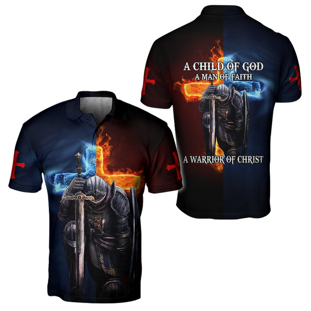 Knight Templars A Child Of God A Man Of Faith A Warrior Of Christ 3D All Over Printed Shirts For Men and Women Pi05092004S