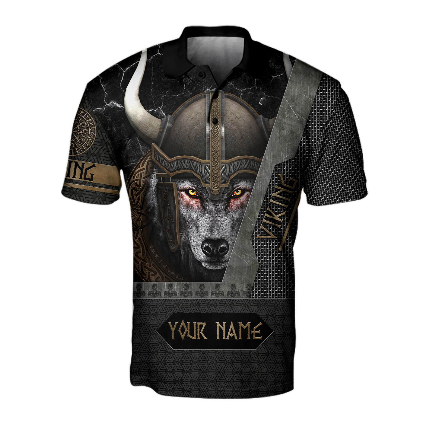 Customize Name Viking Wolf 3D All Over Printed Unisex Shirt