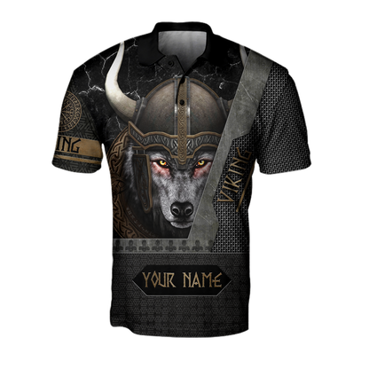 Customize Name Viking Wolf 3D All Over Printed Unisex Shirt