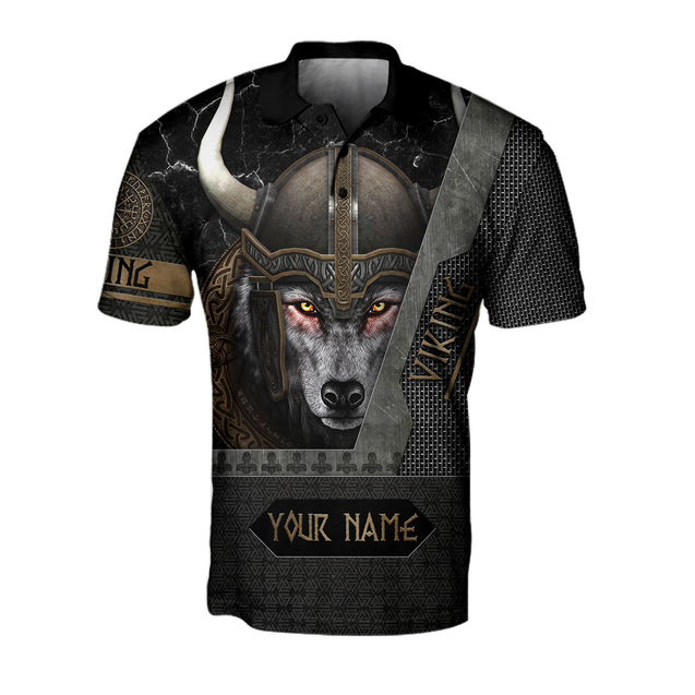 Customize Name Viking Wolf 3D All Over Printed Unisex Shirt