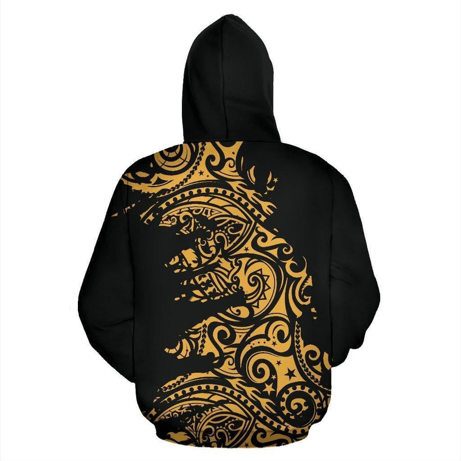 Polynesian Hoodie Painting Gold HC2901-Apparel-Huyencass-Hoodie-S-Vibe Cosy™