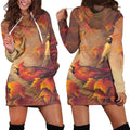 All Over Printed Parrots Hoodie Dress H149B-Apparel-HbArts-Hoodie Dress-S-Vibe Cosy™