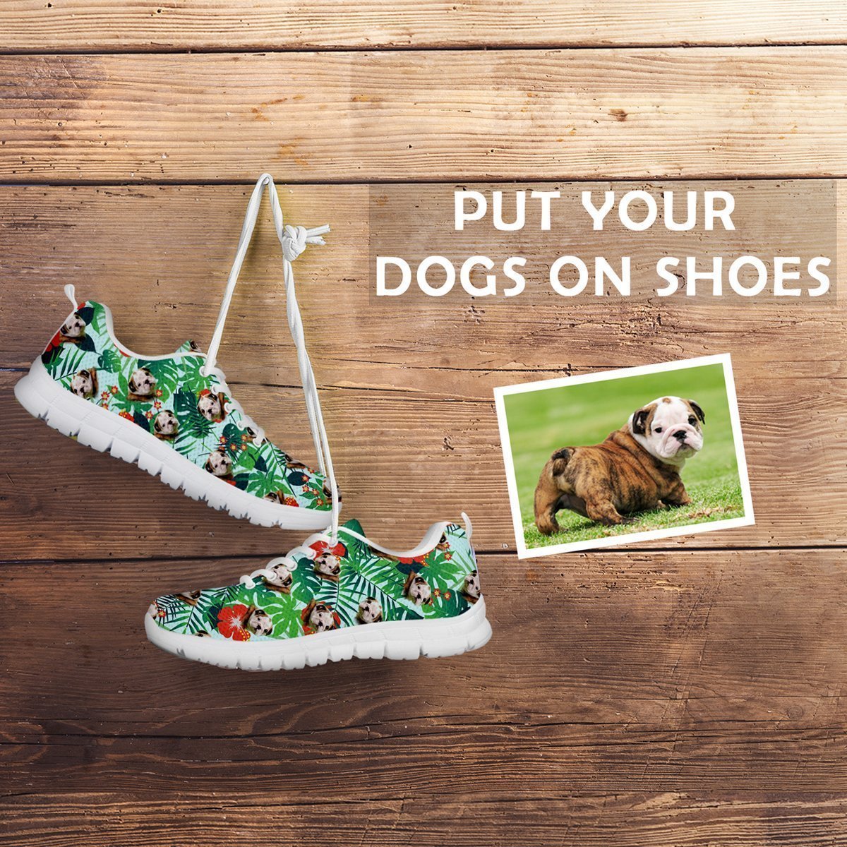 Put your dog on shoes-The Sweet Paws™-Women's Sneakers - White - Put your dog on shoes-US5 (EU35)-Vibe Cosy™
