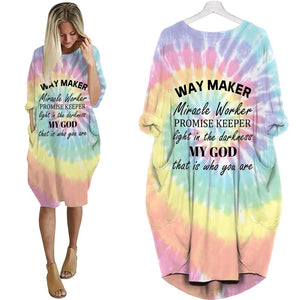 Way Maker Miracle Worker Batwing Pocket Dress QB06252001-Apparel-TA-S-Vibe Cosy™