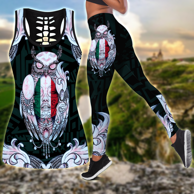 Day Of The Dead Tattoo Style Combo Legging + Tank Limited by SUN QB06262005-Apparel-SUN-S-S-Vibe Cosy™