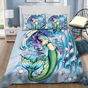 Be A Mermaid And Make Waves Bedding Set by SUN QB07022002-Quilt-SUN-King-Vibe Cosy™