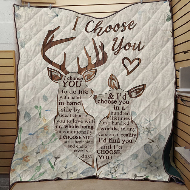 Deer 3D All Over Printed Quilt