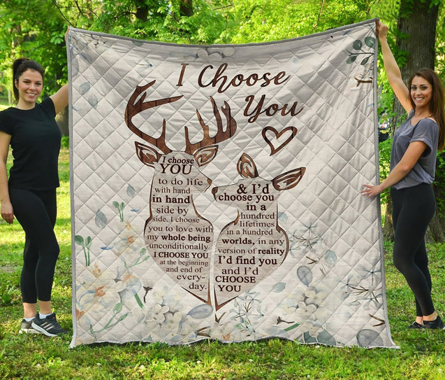 Deer 3D All Over Printed Quilt