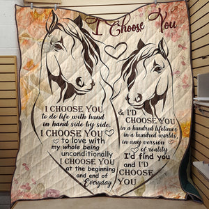 Horse  3D All Over Printed Quilt