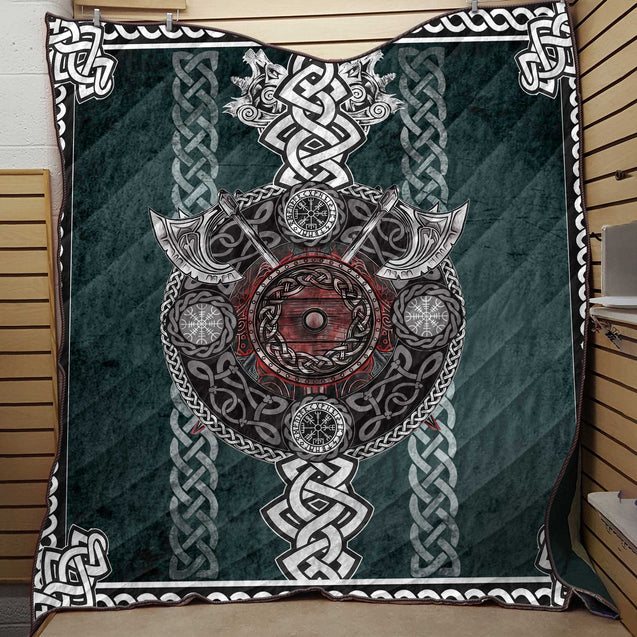 Viking 3D All Over Printed Quilt