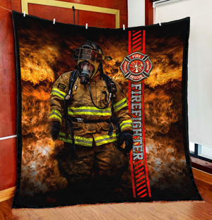 Brave Firefighter Quilt Blanket TNA10132003