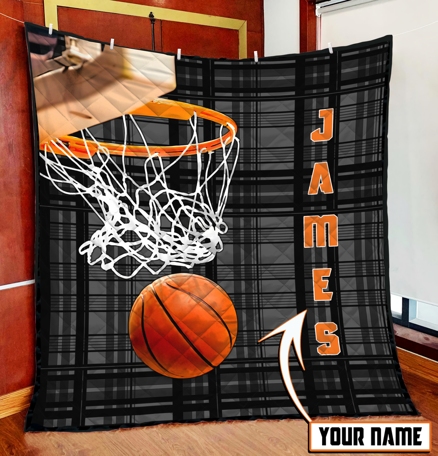 Basketball Hoop Custom Quilt Bedding Set with Your Name MH1206202