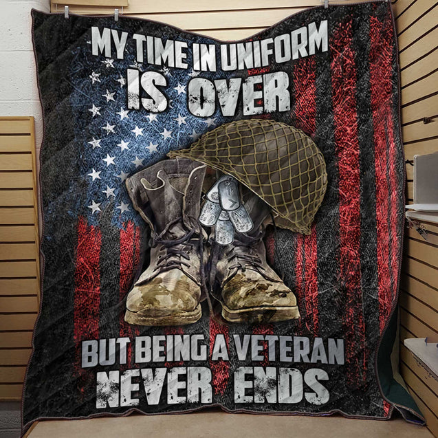 Veteran 3D All Over Printed Quilt