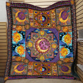 Premium All Over Printed Hippie Sun And Moon Quilt MEI
