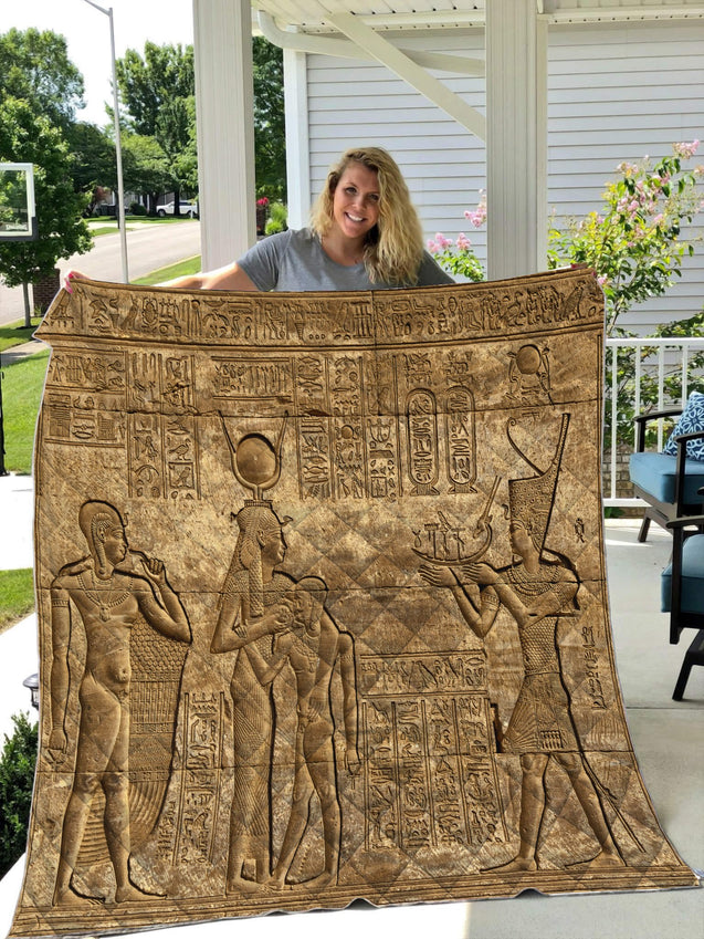 Ancient Egyptian Gods Treasure Mythology Culture Quilt