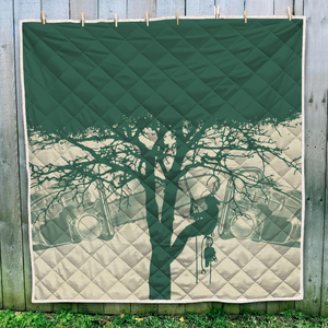 Premium All Over Printed Arborist Logger Lumberjack Chainsaw Quilt MEI