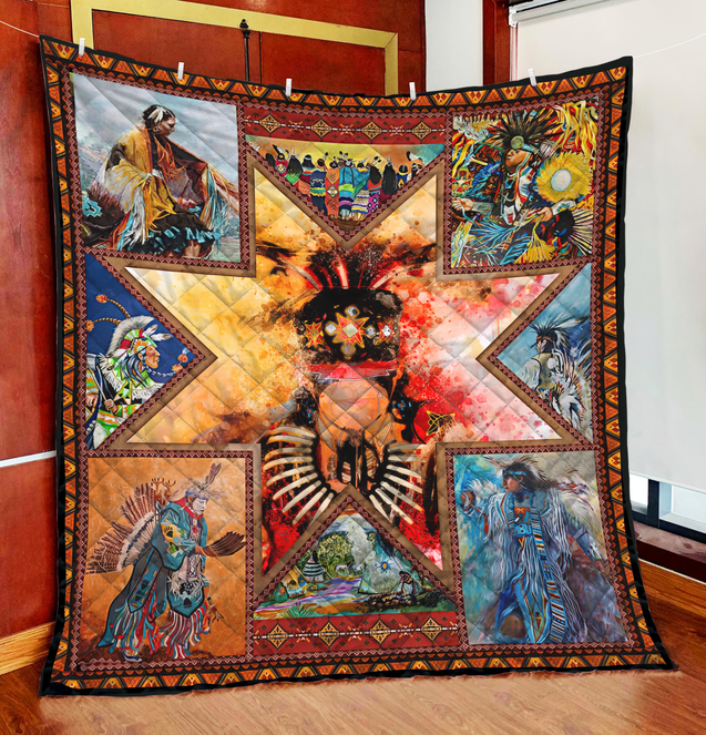 Native American Pow Wow 3D All Over Printed Quilt