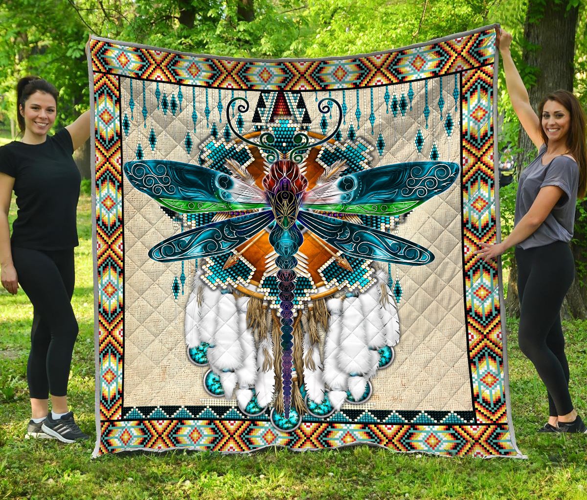 Native American 3D All Over Printed Quilt