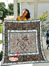 Deer Couple Customize Name Quilt