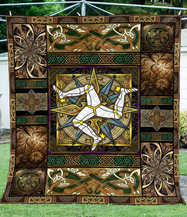 Celtic Compass 3D All Over Printed Quilt