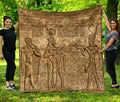 Ancient Egyptian Gods Treasure Mythology Culture Quilt